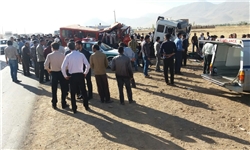 تصادف مرگبار اتوبوس در خوزستان/ برخورد زنجیره‌ای 6 سواری با 4 دستگاه تریلی