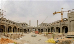 آخرین وضعیت پروژه صحن حضرت زهرا (س) در حرم مطهر علوی+تصویر
