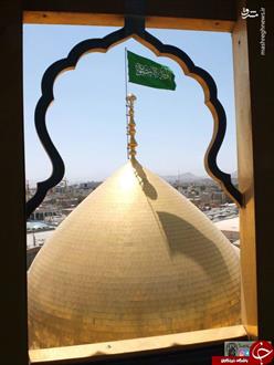 عکس/ نمایی زیبا از گنبد حرم حضرت معصومه(ع) 