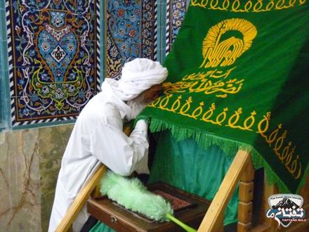 شهرستان خاش به قدوم پرخیر خادمان و بيرق علي ابن موسي الرضا(ع) متبرک شد + تصاوير 